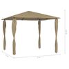 vidaXL Gazebo con Montanti Rivestiti 3x3x2,6 m Talpa 160 g/m²