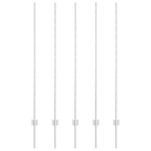 vidaXL Palo della recinzione 5 pcs Argento 140 cm Acciaio