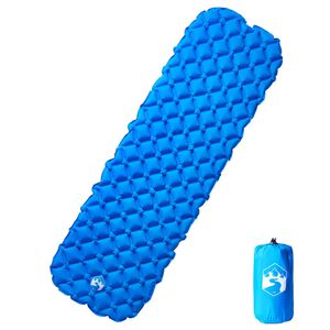 vidaXL Materasso Campeggio Gonfiabile 1 Persona Blu Marino 190x58x6 cm