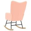 vidaXL Sedia a dondolo Rosa Tessuto Sherpa