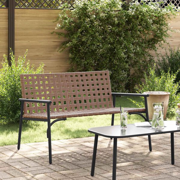 vidaXL Sedia da Giardino Nero 113 x 79 x 75 cm polyrattan