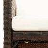 vidaXL Sedie da Giardino con Cuscini 4 pz in Polyrattan Marrone