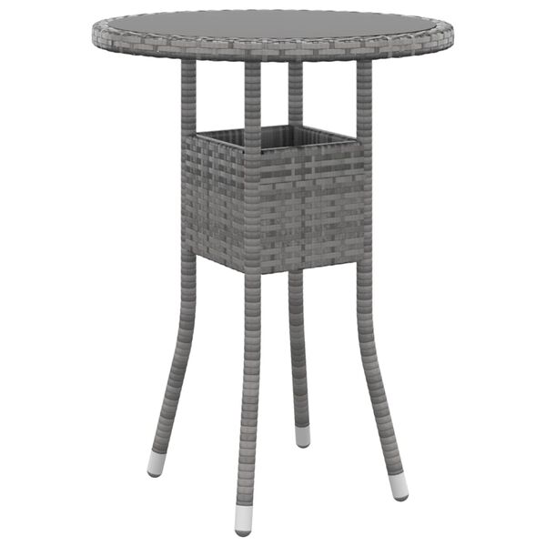 vidaXL Set da Pranzo per Giardino 3 pz in Polyrattan Grigio