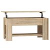 vidaXL Tavolino da Salotto Rovere Sonoma 101x49x52cm Legno Multistrato