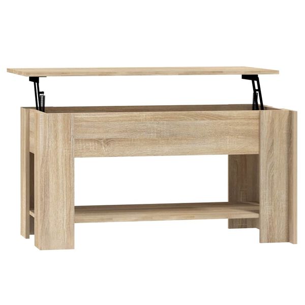 vidaXL Tavolino da Salotto Rovere Sonoma 101x49x52cm Legno Multistrato