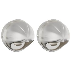 vidaXL Coperture per ventilazione d'aria 2 pz Argento 200 mm