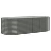 vidaXL Letto Giardino Acciaio Zincato 249x100x68cm Grigio