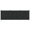 vidaXL Pannello di Recinzione 3 pz 530 x 186,5 cm WPC e Alluminio Nero