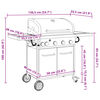 vidaXL Griglia Barbecue a Gas con 5 Bruciatori Nero in Acciaio