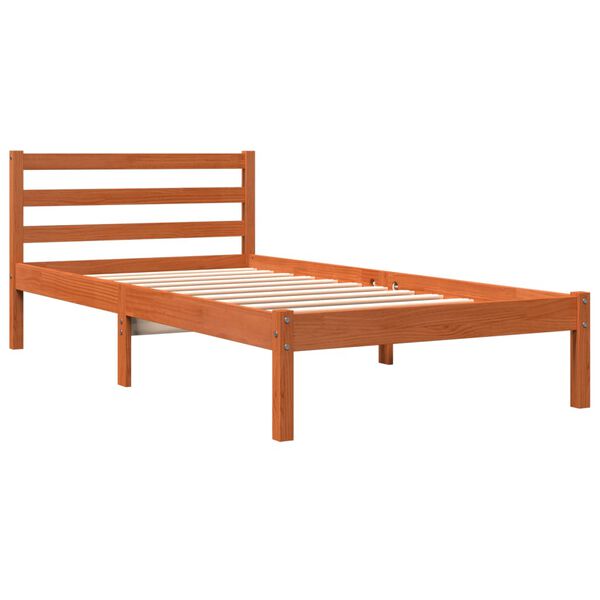 vidaXL Letto senza Materasso Marrone Cera 90x190 cm in Legno di Pino