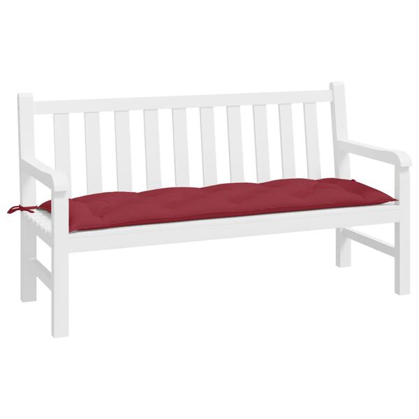 vidaXL Cuscino per Panca Rosso Vino 150x50x7 cm in Tessuto Oxford