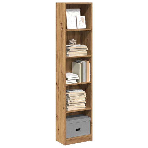 vidaXL Libreria Artigianale Rovere 40x24x176 cm Legno ingegnerizzato