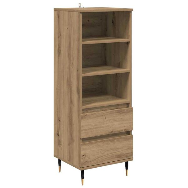 vidaXL Credenza Rovere artigianale 40 x 36 x 110 cm Legno multistrato