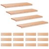 vidaXL Tappeti per scale 16 pz 90 x 30 x 2 cm Naturale