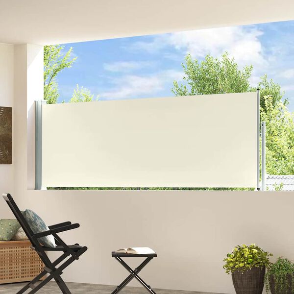 vidaXL Tenda Laterale Retrattile per Patio 100x300 cm Crema