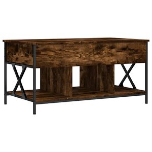 vidaXL Tavolino Salotto Rovere Fumo 100x55x50 cm Multistrato e Metallo