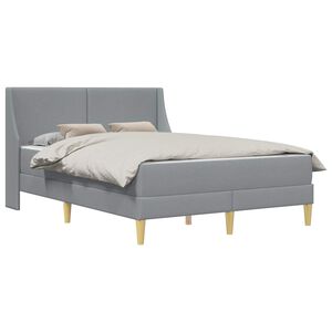 vidaXL Struttura letto con materasso con testiera Poliestere