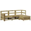 vidaXL Set Divani da Giardino 4 pz in Legno Impregnato di Pino