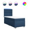 vidaXL Giroletto a Molle con Materasso Blu 80x200 cm inTessuto