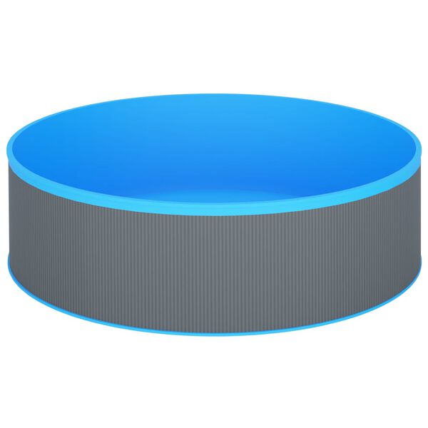 vidaXL Piscina Fuori Terra con Skimmer e Pompa Sospesi 350x90cm Grigia