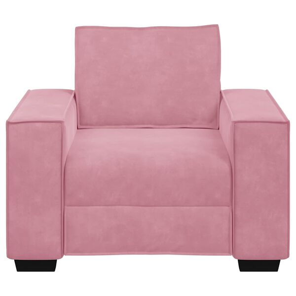vidaXL Divano Sedia Rosa 100x78x84 cm Velluto
