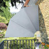 vidaXL Tenda Laterale per Balcone Pieghevole Grigio 210x210 cm