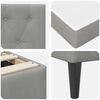 vidaXL Struttura letto con materasso Grigio chiaro 120 x 200 cm