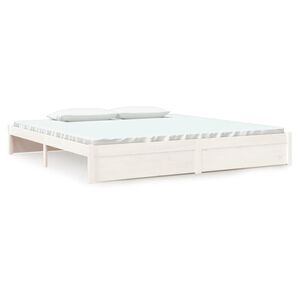 vidaXL Giroletto Bianco in Legno Massello 200x200 cm