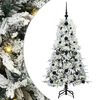 vidaXL Albero di Natale Artificiale con Rami Pieghevoli Bianco 120 cm