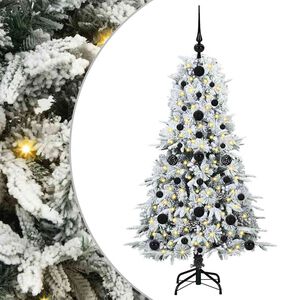 vidaXL Albero di Natale Artificiale con Rami Pieghevoli Bianco 120 cm