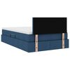 vidaXL Letto con contenitore e LED con led Blu 120 x 200 cm Tessuto
