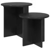 vidaXL Set tavolini 2 pz Rovere Nero &Oslash; 45 x 45 cm Legno ingegnerizzato