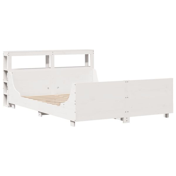vidaXL Letto senza Materasso Bianco 135x190 cm Legno Massello di Pino