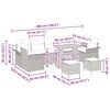 vidaXL Set Divano da Giardino 10 pcs Beige polyrattan
