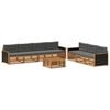 vidaXL Set di divani da esterno 8 pcs Naturale e Antracite