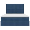 vidaXL Letto con contenitore e materasso Blu 140 x 200 cm Poliestere