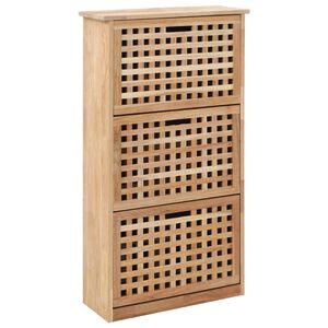 vidaXL Panca con Scarpiera 55x20x104 cm in Legno Massello di Noce
