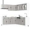 vidaXL Set Mobili da Cucina 11 pz Porto Grigio Sonoma in Truciolato