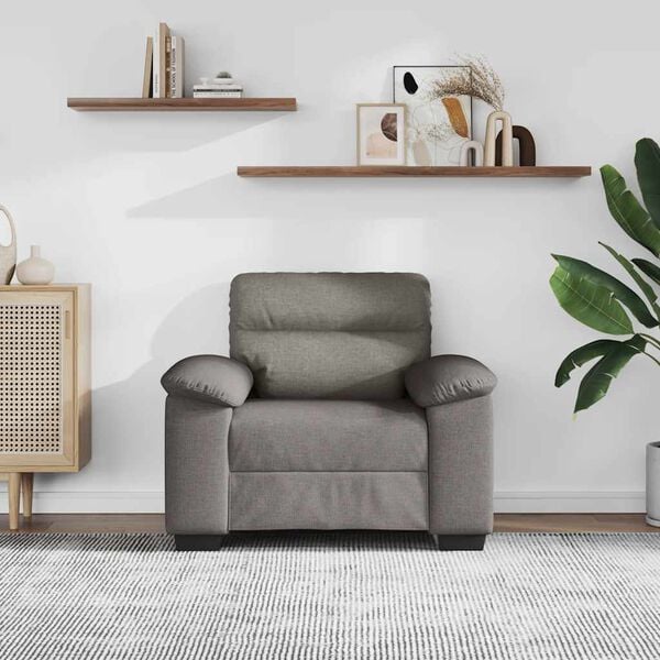 vidaXL Poltrona Tortora 100x81x84 cm in Tessuto