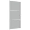 vidaXL Porta Interna 102,5x201,5 cm Bianco Opaco in Vetro e Alluminio