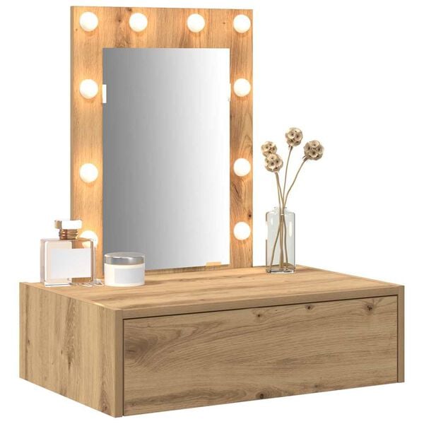 vidaXL Tavolo da Trucco Marrone 60 x 40 x 70 cm Legno multistrato