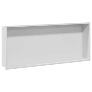 vidaXL Nicchia per doccia Bianco 75 x 30 x 9,5 cm Acciaio inossidabile