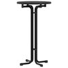 vidaXL Tavolo da Bar Nero &Oslash;60x110 cm Legno Multistrato e Acciaio