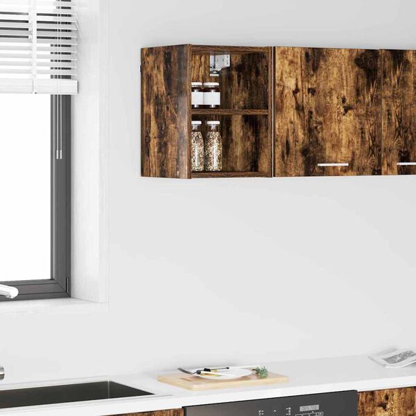 vidaXL Armadio pensile Rovere fum&eacute; 30 x 29,5 x 40 cm Legno multistrato