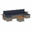 vidaXL Set Divani da Giardino 8 pz con Cuscini Grigio in Polyrattan
