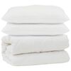 vidaXL Piumone con cuscino 3 pz Bianco Microfibra