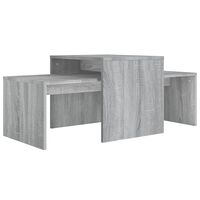 vidaXL Set di Tavolini Grigio Sonoma 100x48x40 cm Legno Multistrato