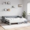 vidaXL Divano Letto con Letto Estraibile Grigio Chiaro 90x190 Tessuto