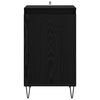 vidaXL Credenza Rovere Nero 40 x 35 x 70 cm Legno multistrato