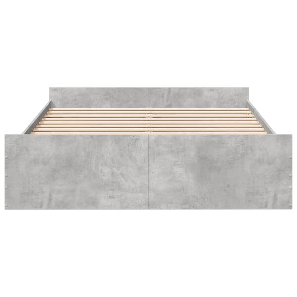 vidaXL Giroletto Cassetti Grigio Cemento 150x200 cm Legno Multistrato